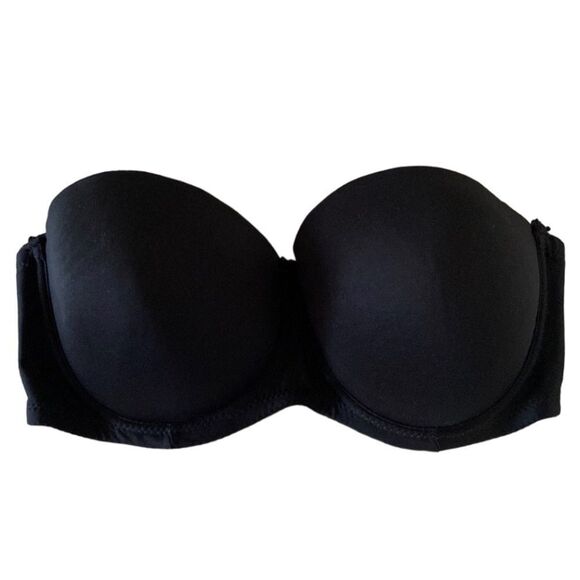 Always A Flirt Black Strapless Comfy Relaxed Fit Women Size 40DD Bra - Picture 1 of 5
